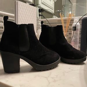 Black Platform Booties - Topshop